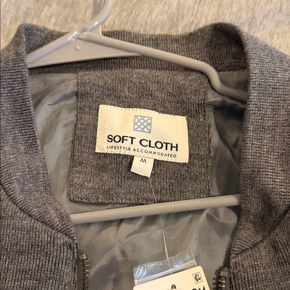 Gray Soft-Cloth Zip-Up Jacket - Picture 2 of 4